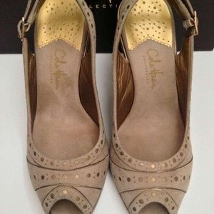COLE HAAN CYRILLA SLING in Milkshake Wedges